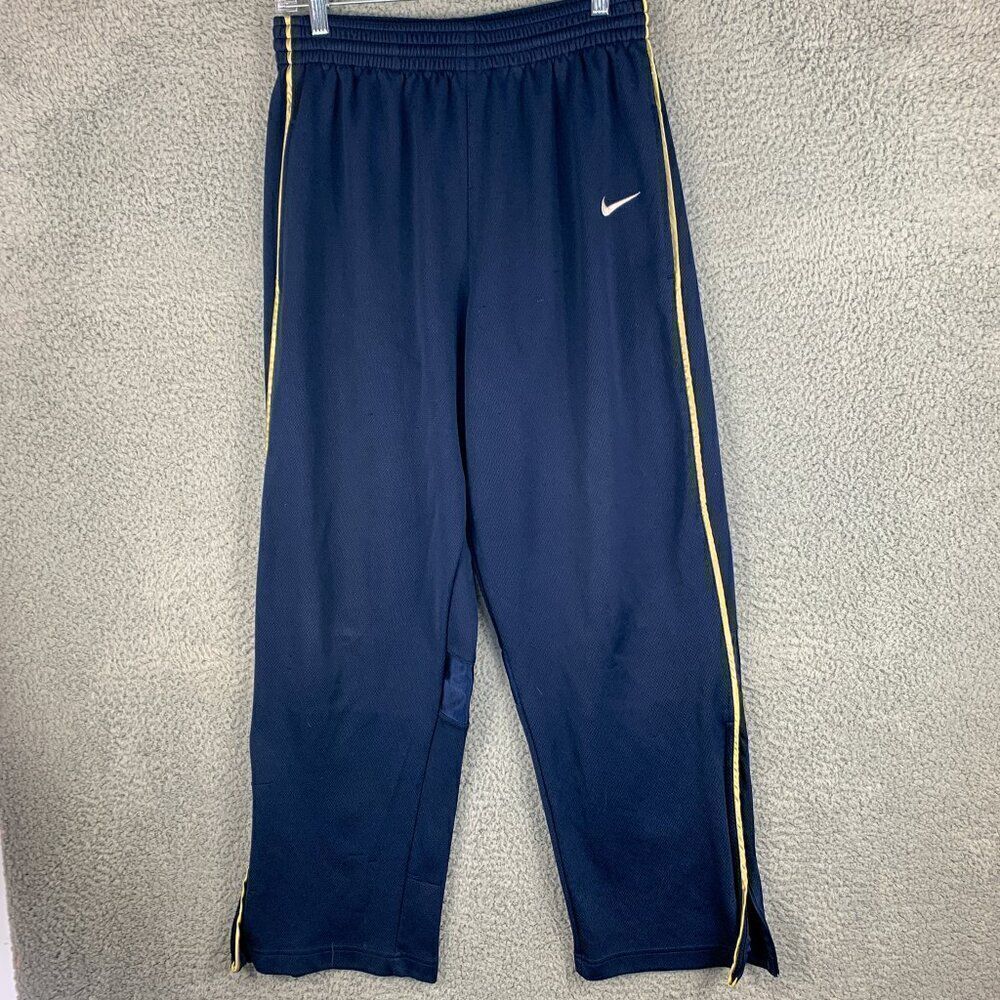 Nike Track Pants‎ Mens Medium Blue Basketball Winter Outdoor Gym Run Ankle Zip